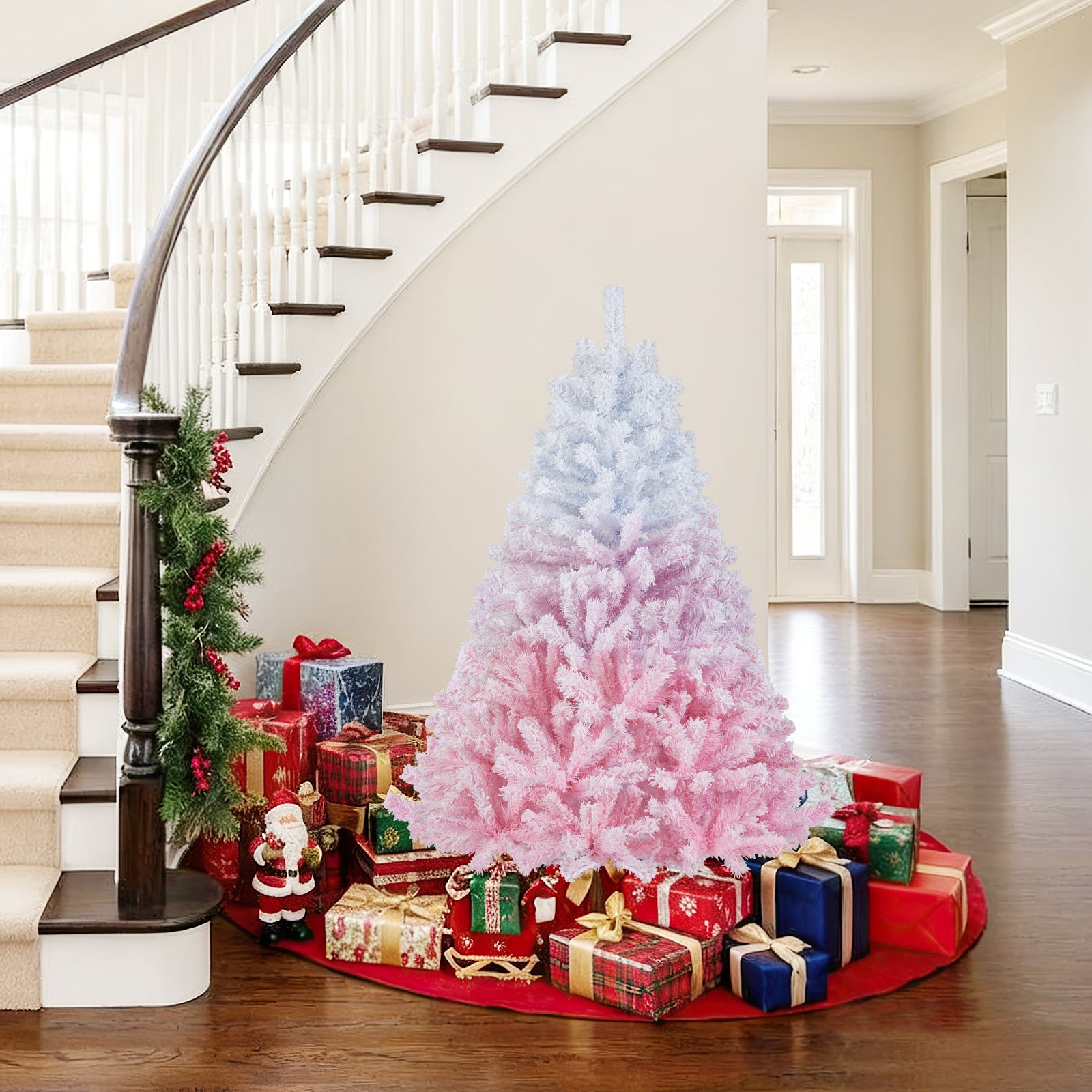 2025 New Artificial Christmas Tree with Folding Metal Stand and 456 Branch Tips-5FT