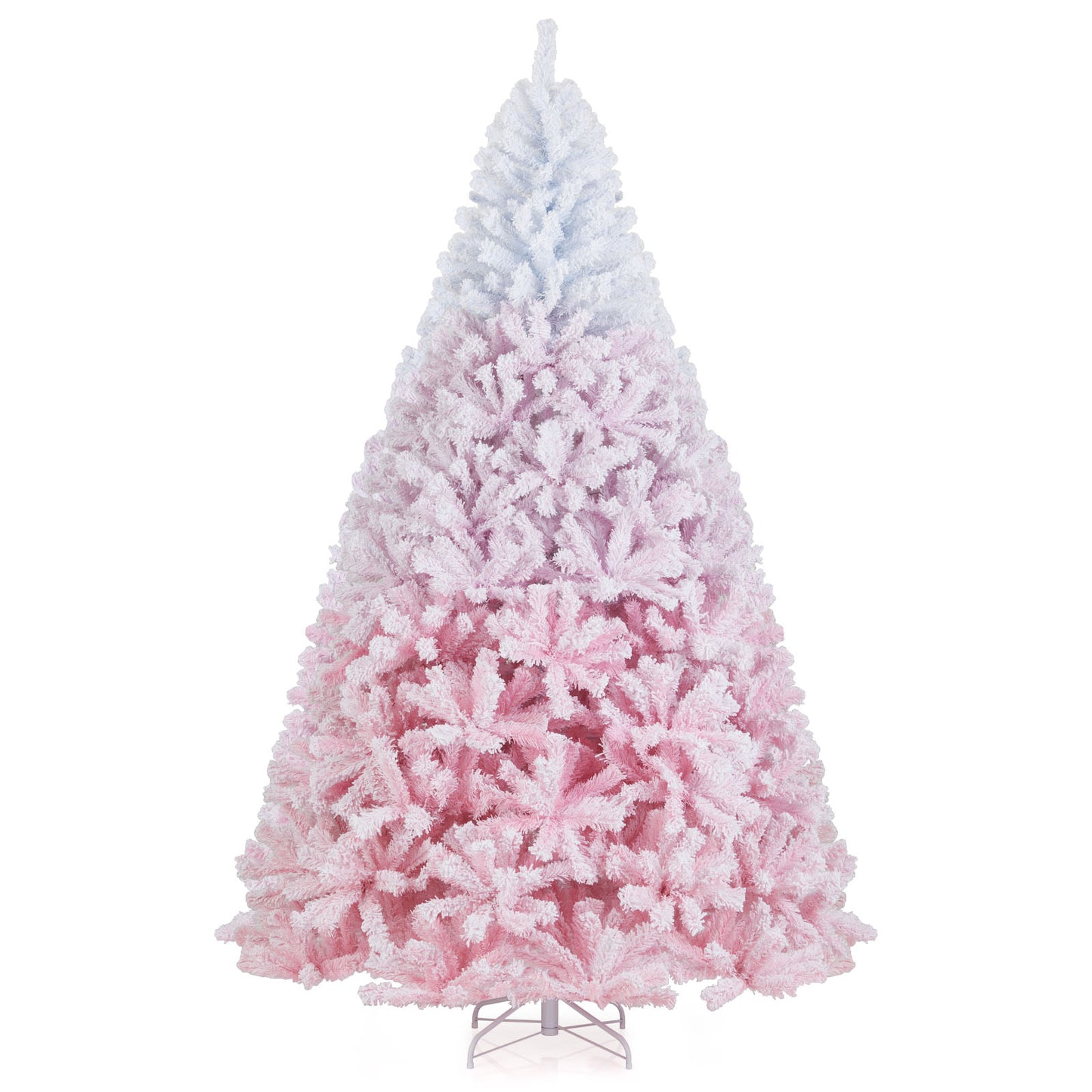2025 New Artificial Christmas Tree with Folding Metal Stand and 456 Branch Tips-8 FT