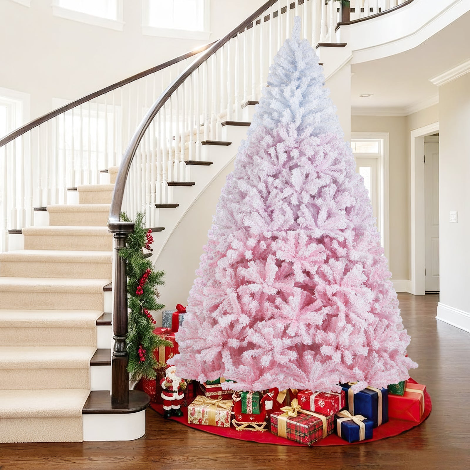 2025 New Artificial Christmas Tree with Folding Metal Stand and 456 Branch Tips-8 FT