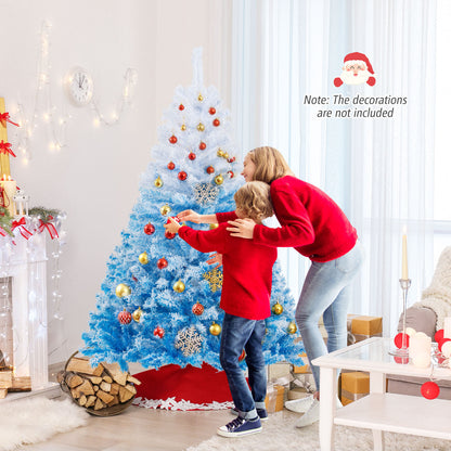 2025 New Artificial Christmas Tree with 456 Branch Tips and Folding Metal Stand-6FT