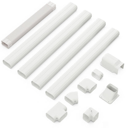 4 Inches W Mini Decorative PVC Slim Line Cover Kit-16.5ft