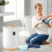 20L Large Heated Towel Warmer with LED Display and Button Control-White