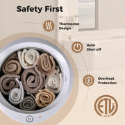 20L Large Heated Towel Warmer with LED Display and Button Control-White