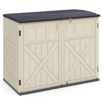 20 Cu.Ft Horizontal Resin Storage Shed with Adjustable Shelf