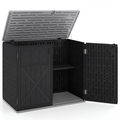 20 Cu.Ft Horizontal Resin Storage Shed with Adjustable Shelf