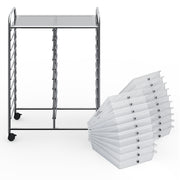 20 Drawers Storage Rolling Cart Studio Organizer-Transparent