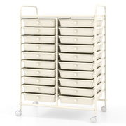 20 Drawers Rolling Storage Cart Studio Organizer-Beige