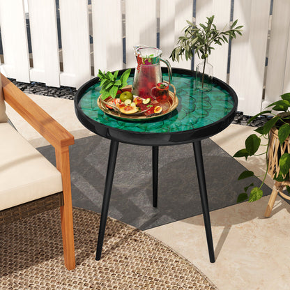 Sea Shell End Table with Tray Top - Mid-Century Modern