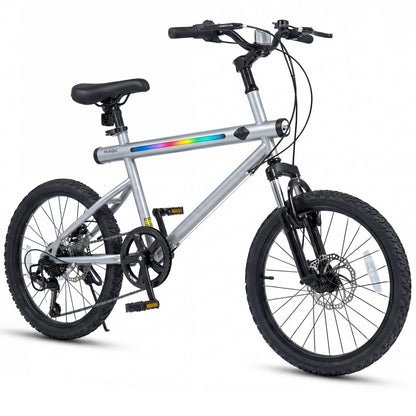 20 Inch Commuter Bicycle LED-lit with 6-Speed Shimano Twist Shifting and Stereo Speakers