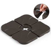 20 Inch Patio Offset Water Filled Plate Umbrella Base Sand-Coffee