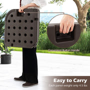 20 Inch Patio Offset Water Filled Plate Umbrella Base Sand-Coffee