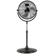 18 Inches High Velocity Pedestal Fan with 3 Speeds and Adjustable Height-Black
