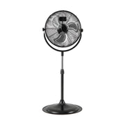 18 Inches High Velocity Pedestal Fan with 3 Speeds and Adjustable Height-Black
