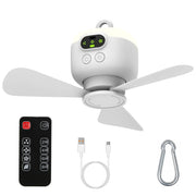 Rechargeable Tent Fan with Light