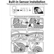 Wireless Solar Car Tire Pressure Monitoring System Auto Tire Pressure Monitor