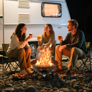 21 Inch Diameter Propane Gas Fire Pit Patio Portable Fire Bowl-Black