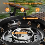 21 Inch Diameter Propane Gas Fire Pit Patio Portable Fire Bowl-Black