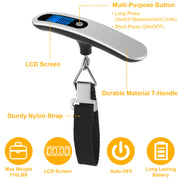 Portable 50kg LCD Digital Luggage Hanging Scale