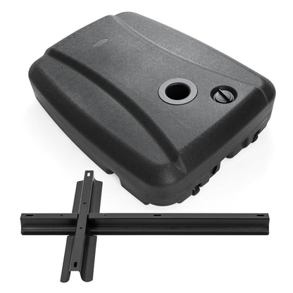 220 LBS Cantilever Patio Umbrella Base Stand with¬†Wheels Fillable offset Umbrella Stand-Black