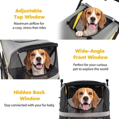 Heavy Duty Dog Stroller for Large Dogs - 220 LBS Capacity