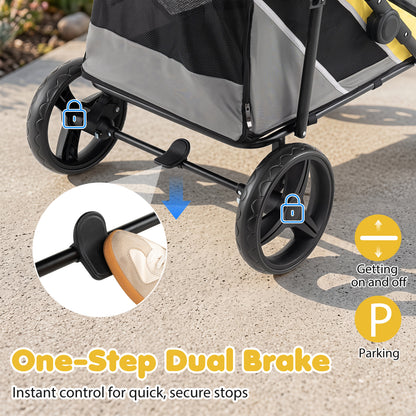 Heavy Duty Dog Stroller for Large Dogs - 220 LBS Capacity