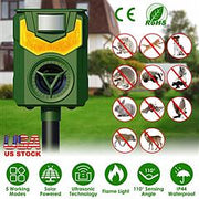 Solar Ultrasonic Animal Repeller with Flame Light