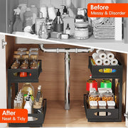 2Pcs Under Sink Organizer