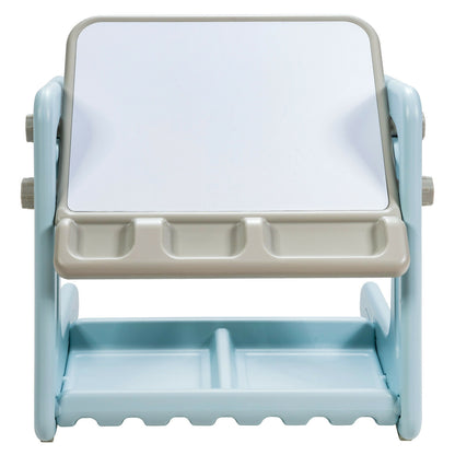 2 in 1 Kids Easel Table and Chair Set with Adjustable Art Painting Board-Blue