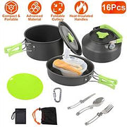 16Pcs Camping Cooking Ware Set