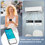 23000 BTU 208/230V Mini Split Air Conditioner and Heater Pump System