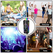 Portable Wireless Party Speaker Colorful Lights DJ PA System