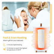 23L Large Luxury Bucket-Style Towel Warmer with Fragrant Disc Holder-White