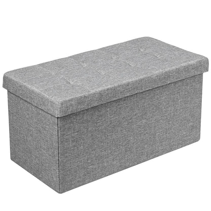 31.5 Inch Fabric Foldable Storage with Removable Storage Bin-Dark Gray - Light Gray