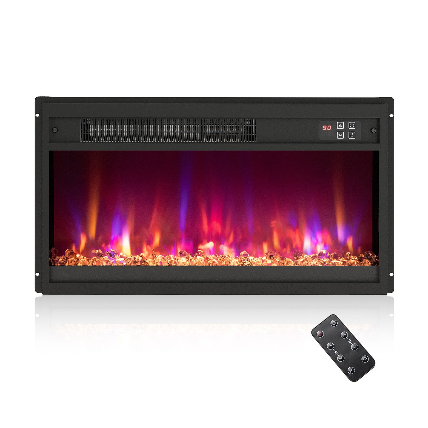 18/23/26 Inch 1500W Electric Fireplace Insert with Remote Control-18 inches - 23 Inches
