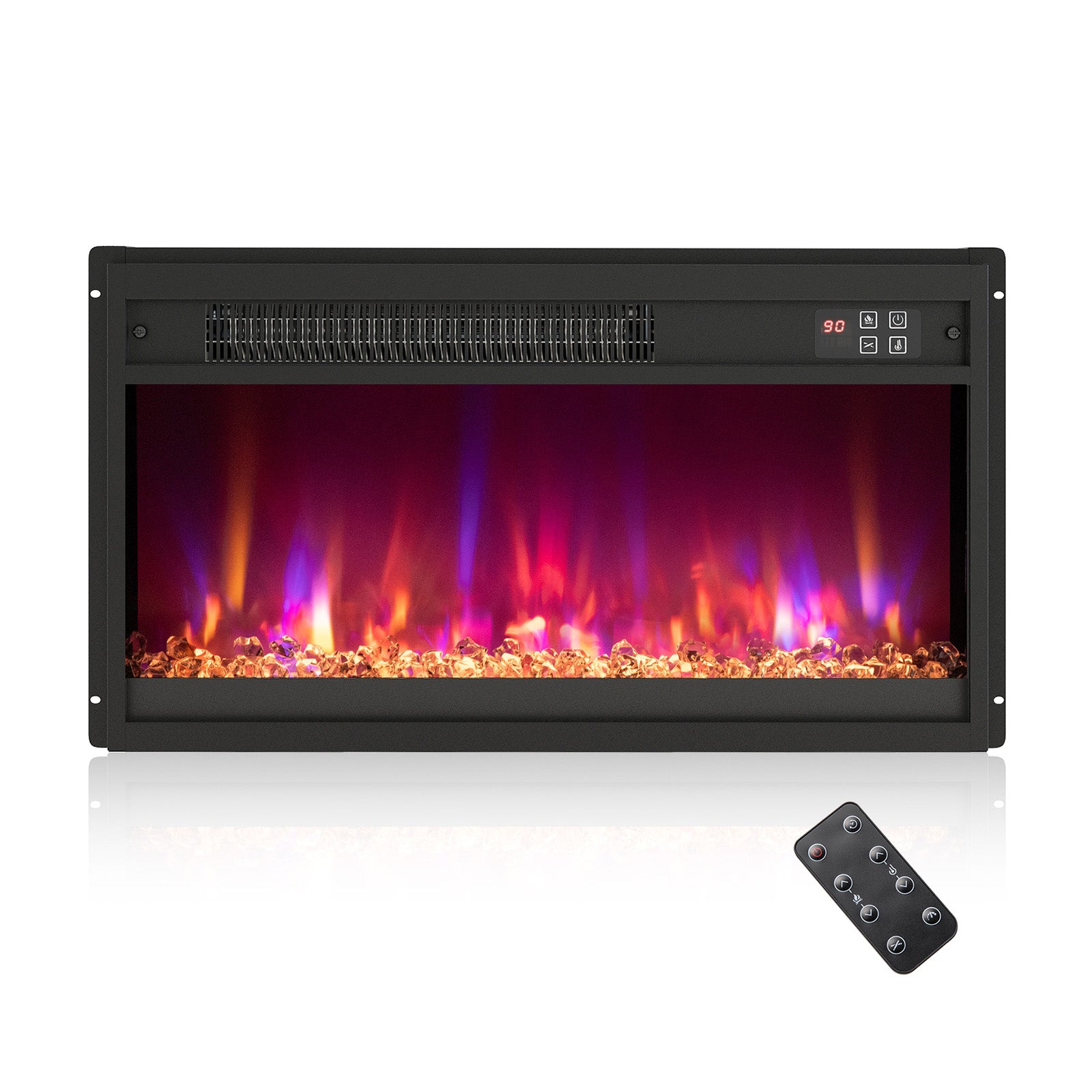 18/23/26 Inch 1500W Electric Fireplace Insert with Remote Control-18 inches - 23 Inches