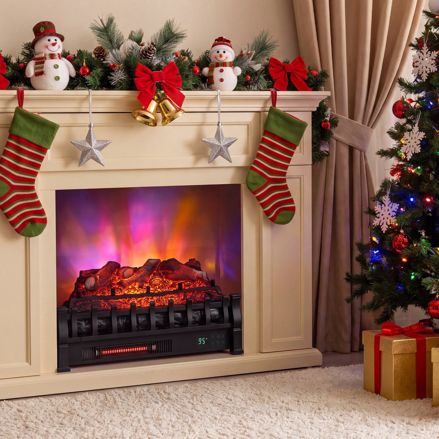 23" WiFi Electric Fireplace Insert with App & Remote Control