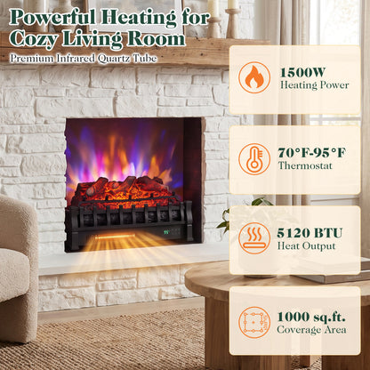 23" WiFi Electric Fireplace Insert with App & Remote Control