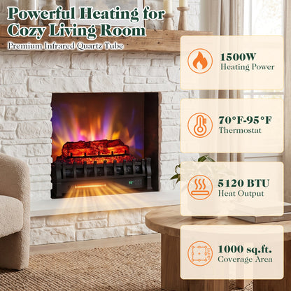 23" WiFi Electric Fireplace Insert with Remote Control