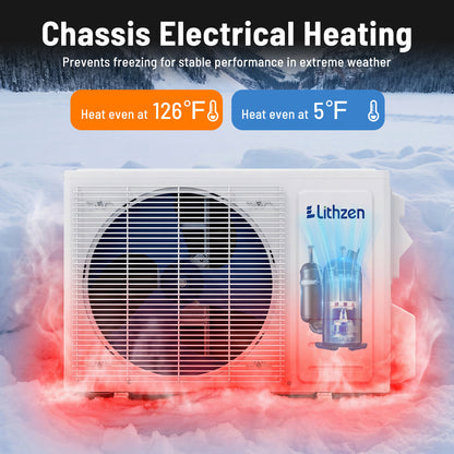 24000 BTU 18.1 SEER2 208/230V Mini Split Air Conditioner Works with Alexa