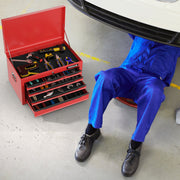 24 Inch Tool Chest Case with 6 Drawers and Top Storage for Garage Repair Shop & Warehouse-Red
