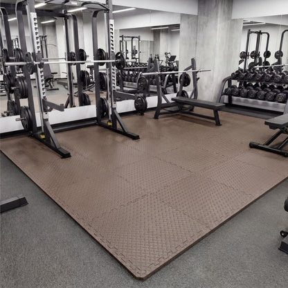 Puzzle Exercise Floor Mats 1/2 Inch Thick - 24 Tiles