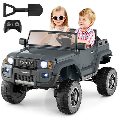 24V 2 Seater Ride on Car 4WD/2WD Switchable for Kids with Remote for Ages 3+-Gray