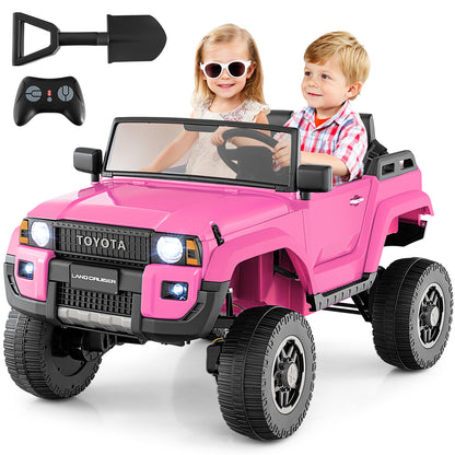 24V 2 Seater Ride on Car 4WD/2WD Switchable for Kids with Remote for Ages 3+-Pink