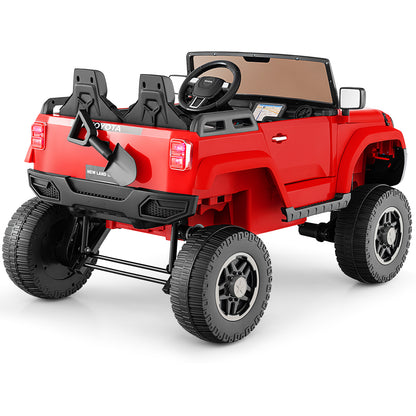 24V 2 Seater Ride on Car 4WD/2WD Switchable for Kids with Remote for Ages 3+-Red