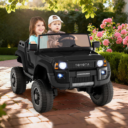 24V 2 Seater Ride on Car 4WD/2WD Switchable for Kids with Remote for Ages 3+-Black