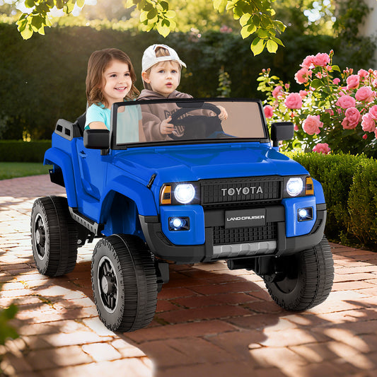 24V 2 Seater Ride on Car 4WD/2WD Switchable for Kids with Remote for Ages 3+-Navy