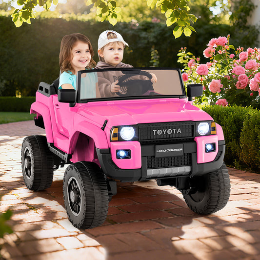 24V 2 Seater Ride on Car 4WD/2WD Switchable for Kids with Remote for Ages 3+-Pink