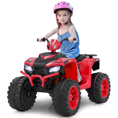 24V Kids Ride-On Electric ATV with Wireless Connection for Toddlers 3-8 Years Old-Purple - Red