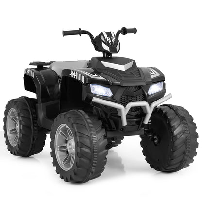 24V Kids Ride-On Electric ATV with Wireless Connection for Toddlers 3-8 Years Old-Purple - Black