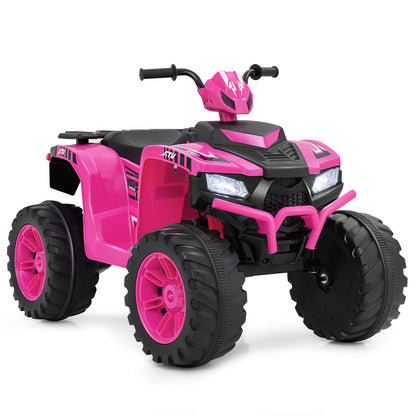 24V Kids Ride-On Electric ATV with Wireless Connection for Toddlers 3-8 Years Old-Purple - Pink